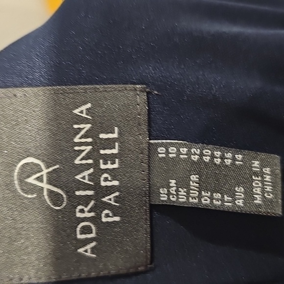 Adrianna Papell Bodycon Navy Blue SS Banded Sheath Dress Sz 10 MSRP $159 - Picture 11 of 11